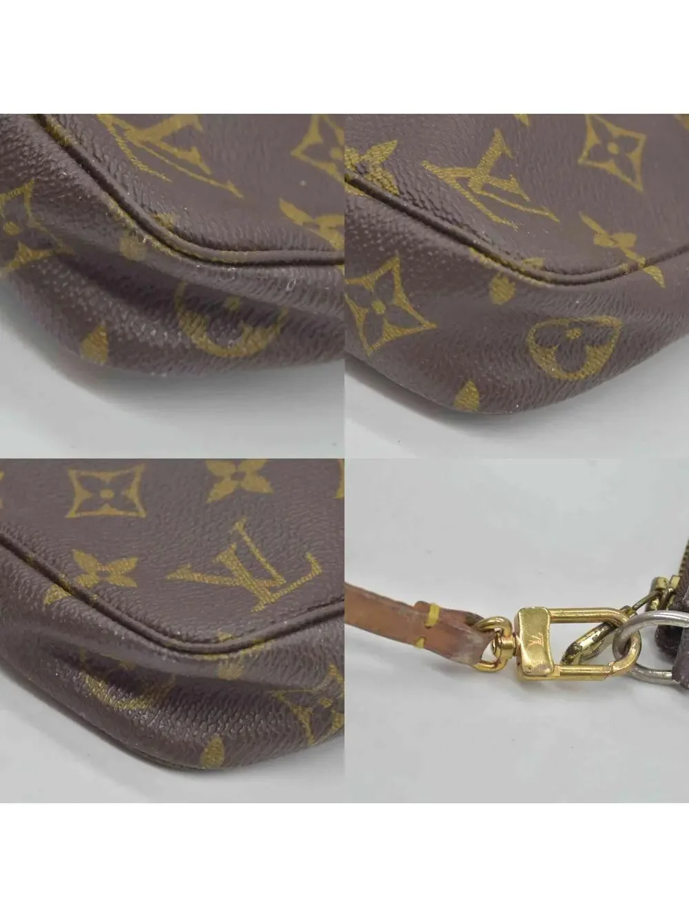 $1290 1999 Louis Vuitton Monogram Pochette Accessorie VI1909